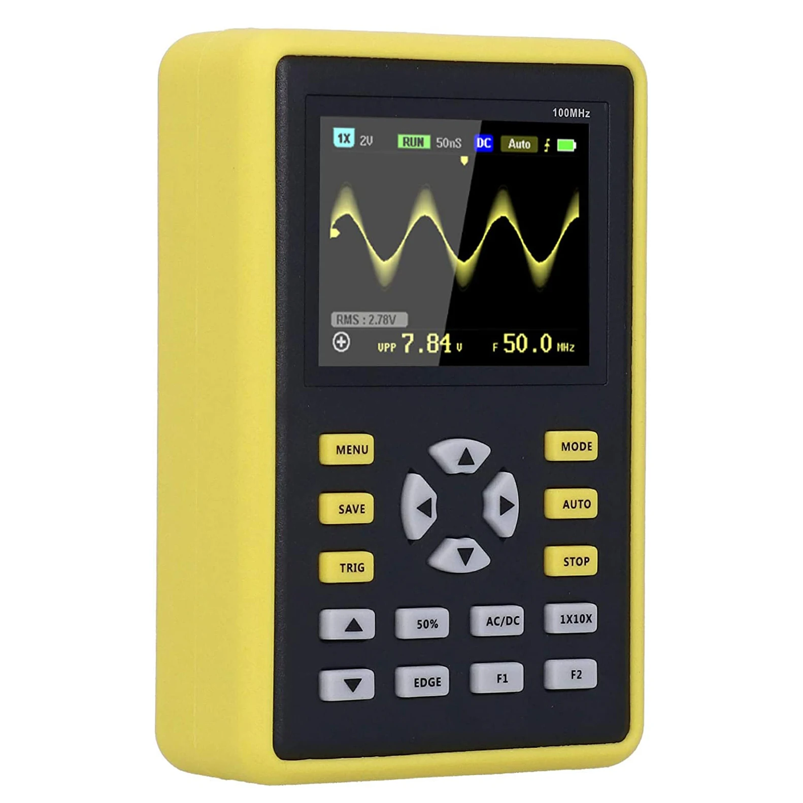 2.4" Screen Pocket Hand-held Digital Oscilloscope with 500MS/s Sampling Rate 100MHz Analog Bandwidth Support Waveform Storage
2.4" Screen Pocket Hand-held Digital Oscilloscope with 500MS/s Sampling Rate 100MHz Analog Bandwidth Support Waveform Storage