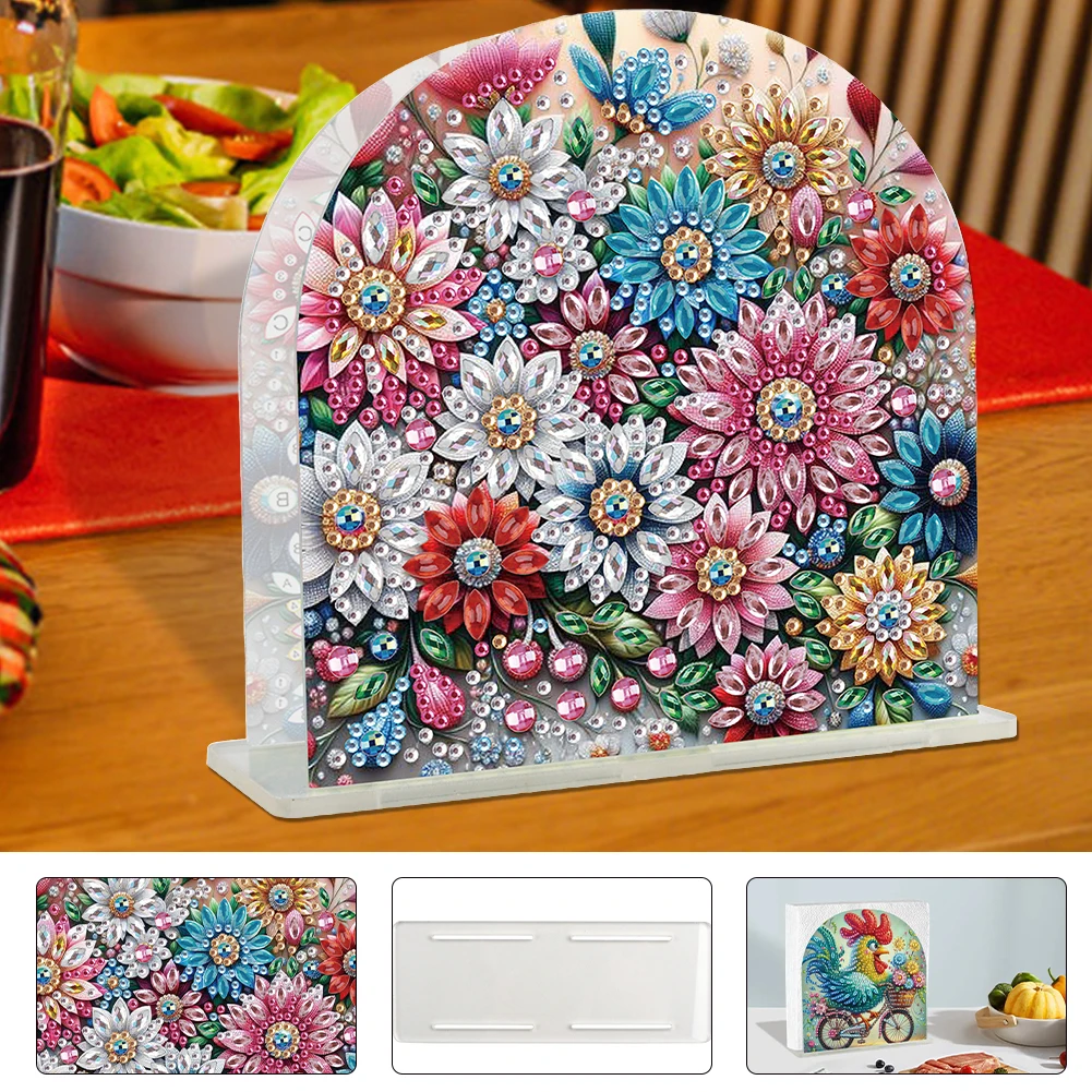 Acrylic Diamond Painting Napkin Rack DIY 5D Diamond Art Painting Napkin Holder Set Home Desktop Decoration Craft
Acrylic Diamond Painting Napkin Rack DIY 5D Diamond Art Painting Napkin Holder Set Home Desktop Decoration Craft