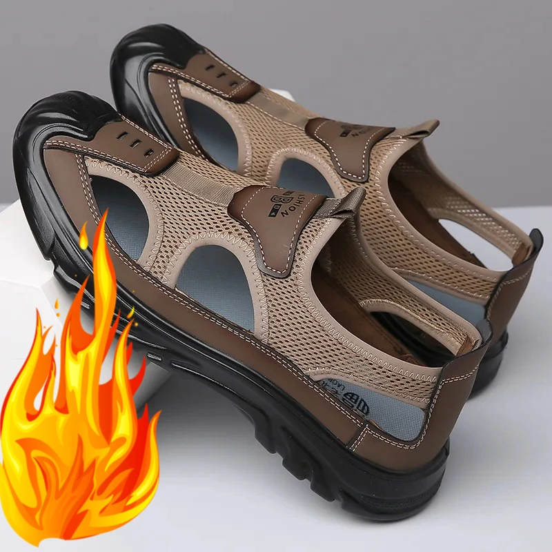 Men's Bag Head SandalsSummer Breathable Hollow Mesh Hole Shoes Sports Leisure Beach Outdoor Non-slip Lightweight Shoes
Men's Bag Head SandalsSummer Breathable Hollow Mesh Hole Shoes Sports Leisure Beach Outdoor Non-slip Lightweight Shoes
