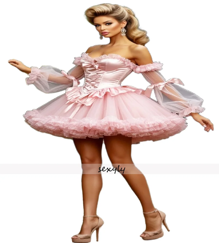 Fantasy Pink Short Prom Dress 2026 Frilly Long Sleeve Costume Evening Gown Elegant Cosplay Party Cocktail Dress Sexy Homecoming
Fantasy Pink Short Prom Dress 2026 Frilly Long Sleeve Costume Evening Gown Elegant Cosplay Party Cocktail Dress Sexy Homecoming