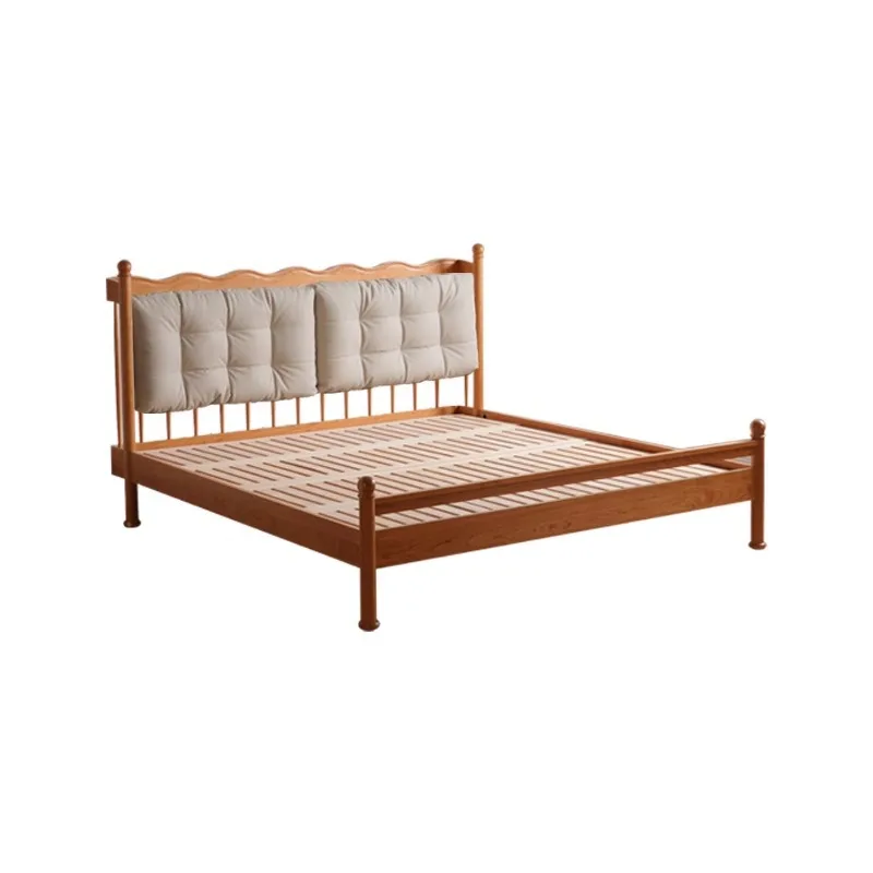 Customizable bed Japanese retro solid wood double bed technology leather soft bag bed
Customizable bed Japanese retro solid wood double bed technology leather soft bag bed
