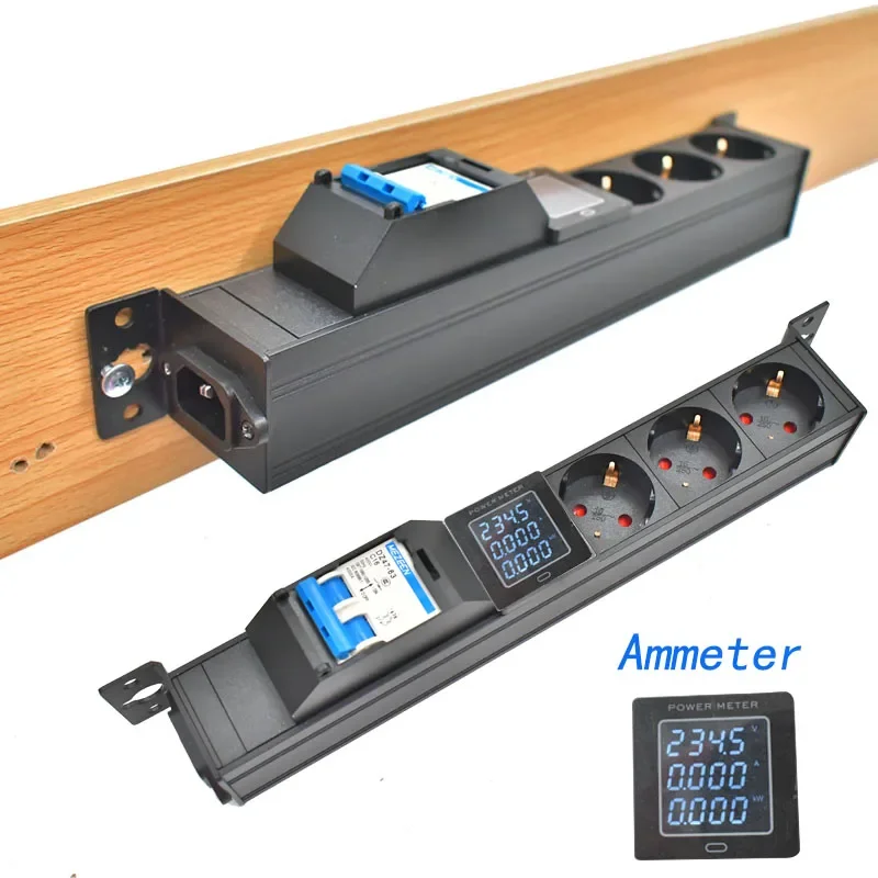 PDU power strip network cabinet rack 16A Air switch EU socket 1-8AC C14 port link with ammeter without extension cable socket
PDU power strip network cabinet rack 16A Air switch EU socket 1-8AC C14 port link with ammeter without extension cable socket