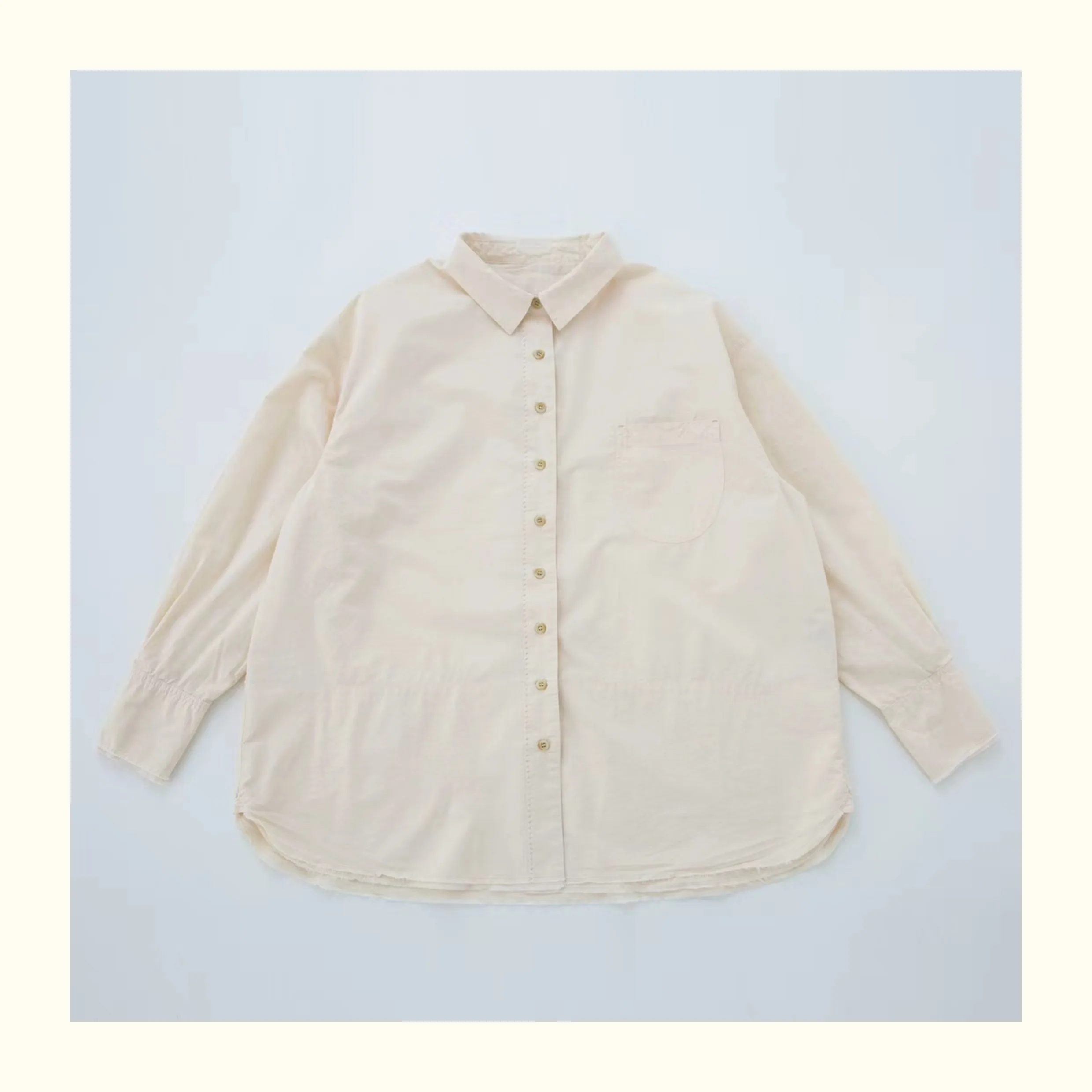 Lettuce Soil 25S0021 Silk Cotton Shirt Quality Texture Straight Cut Long Sleeve Button up Pure Color Commute Style Women's Shirt
Lettuce Soil 25S0021 Silk Cotton Shirt Quality Texture Straight Cut Long Sleeve Button up Pure Color Commute Style Women's Shirt