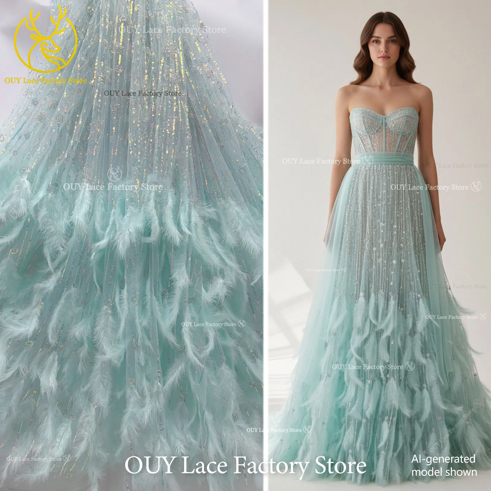 New Design Bridal Wedding Dress 3D Feather Lace Fabric 2026 French Tulle Lace High Quality African Beaded Sequins Lace Fabric
New Design Bridal Wedding Dress 3D Feather Lace Fabric 2026 French Tulle Lace High Quality African Beaded Sequins Lace Fabric