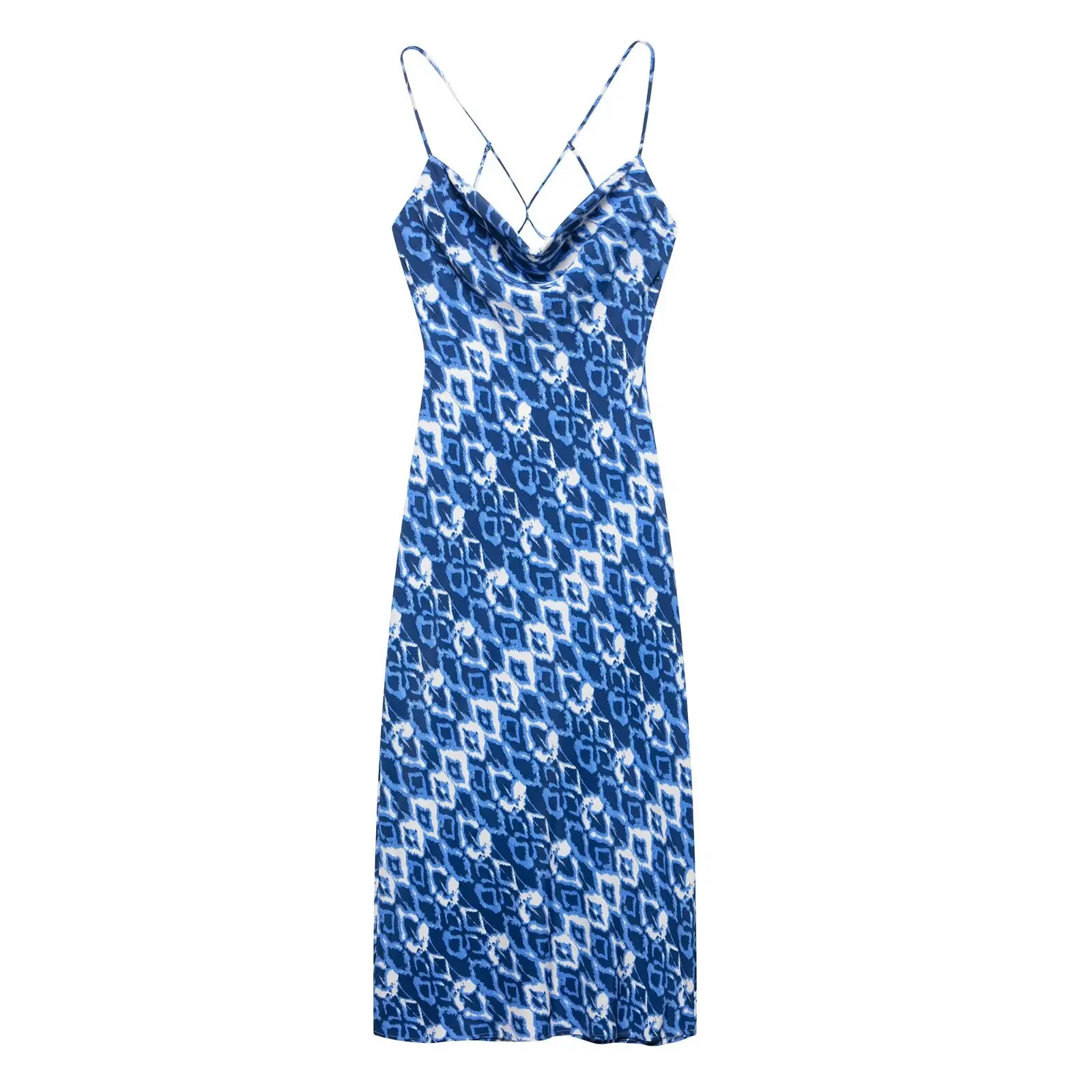 Women 2025 Summer New Chic Fashion Printed underwear style Midi Dress Vintage Sleeveless V Neck Thin Straps Female Dresses Mujer
Women 2025 Summer New Chic Fashion Printed underwear style Midi Dress Vintage Sleeveless V Neck Thin Straps Female Dresses Mujer