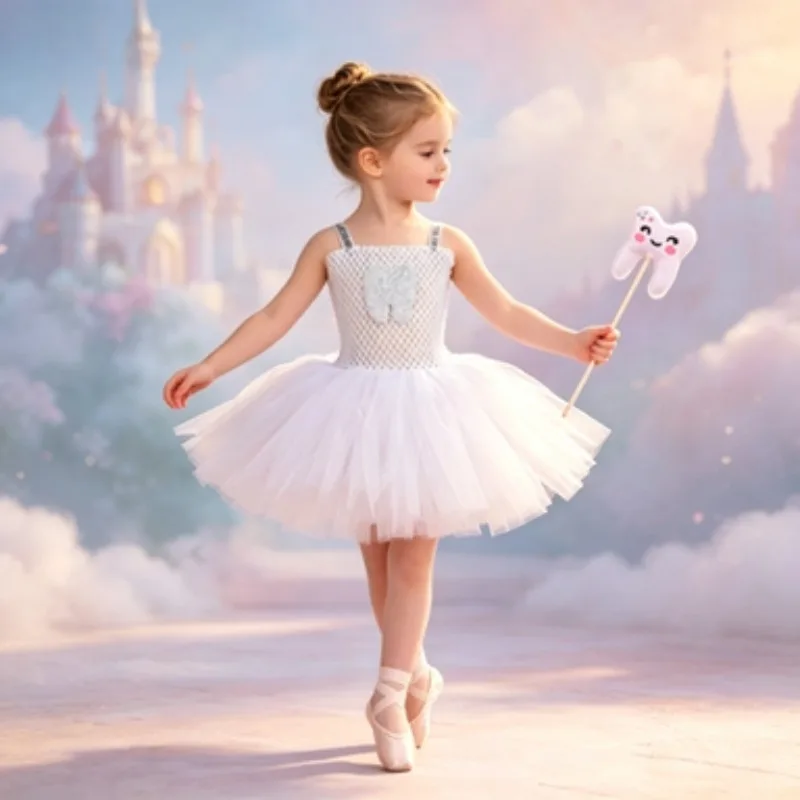 Cute Princess-Style Tooth Fairy Dress with Fairy Wand, Children's Stage Performance Set, Halloween and Birthday Party Costume
Cute Princess-Style Tooth Fairy Dress with Fairy Wand, Children's Stage Performance Set, Halloween and Birthday Party Costume
