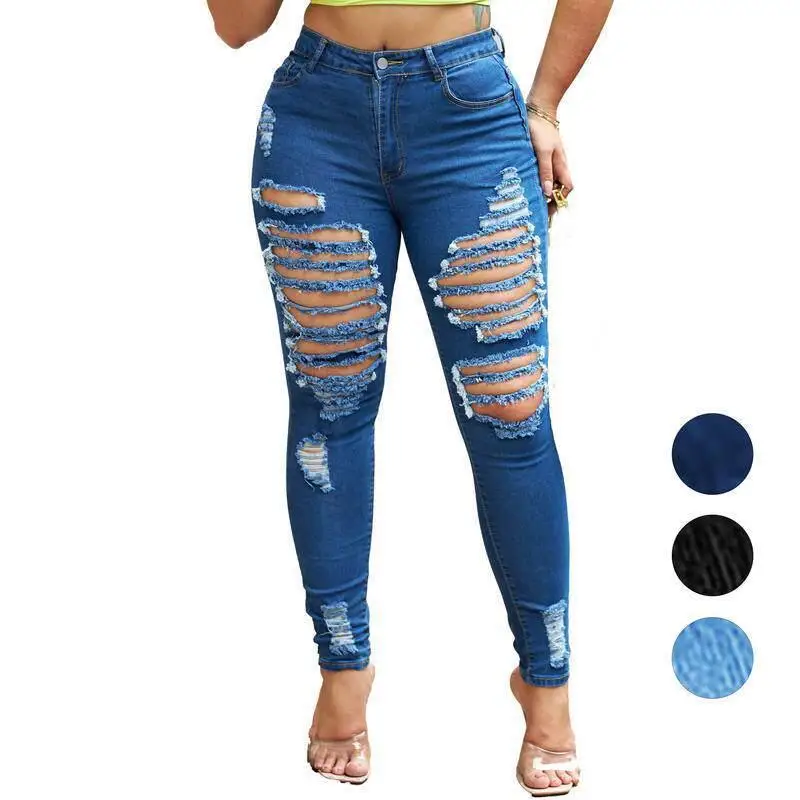 Ripped Skinny Jeans Ins Style Low Waist Denim Pants Women's Fashion Casual Torn Jeans mid Stretch Super Low Waist Design
Ripped Skinny Jeans Ins Style Low Waist Denim Pants Women's Fashion Casual Torn Jeans mid Stretch Super Low Waist Design