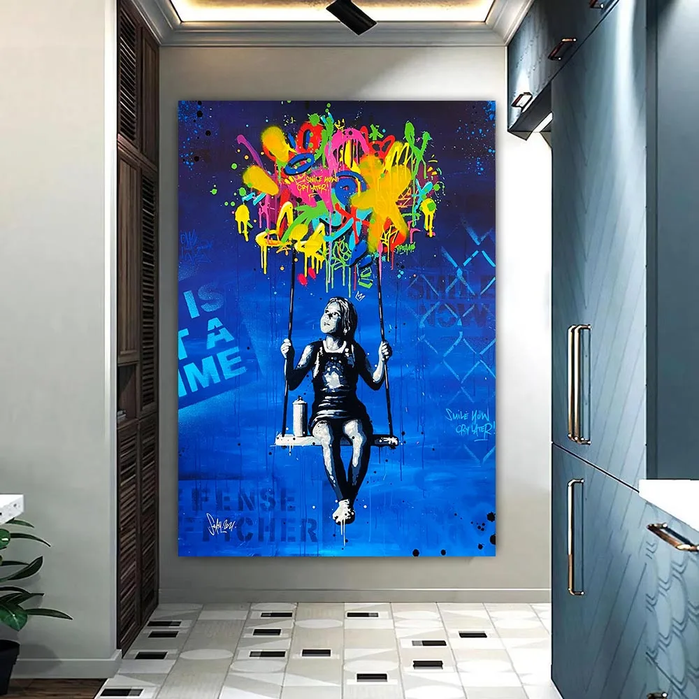 Banksy Graffiti Art Far Away Canvas Painting Pop Street Poster and Prints Wall Art Boy Dreaming Painting Home Decor Cuadro Mural
Banksy Graffiti Art Far Away Canvas Painting Pop Street Poster and Prints Wall Art Boy Dreaming Painting Home Decor Cuadro Mural