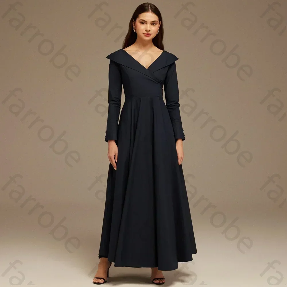Wide Neck Long Sleeve Midi Dress A-Line Evening Dresses Formal Exquisite High Quality Prom Party Gowns for Women Customized
Wide Neck Long Sleeve Midi Dress A-Line Evening Dresses Formal Exquisite High Quality Prom Party Gowns for Women Customized