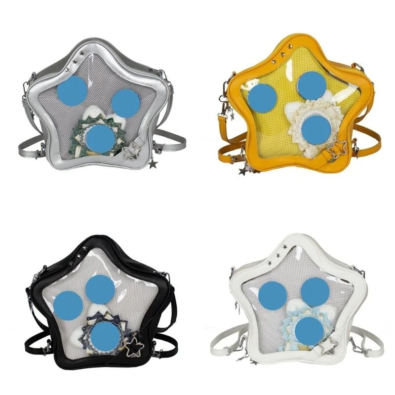 A3PE Star Shaped Ita Bag Pins Display Crossbody Bags PU Leather Backpack Aesthetic Shoulder Bag Handbag for Womens
A3PE Star Shaped Ita Bag Pins Display Crossbody Bags PU Leather Backpack Aesthetic Shoulder Bag Handbag for Womens