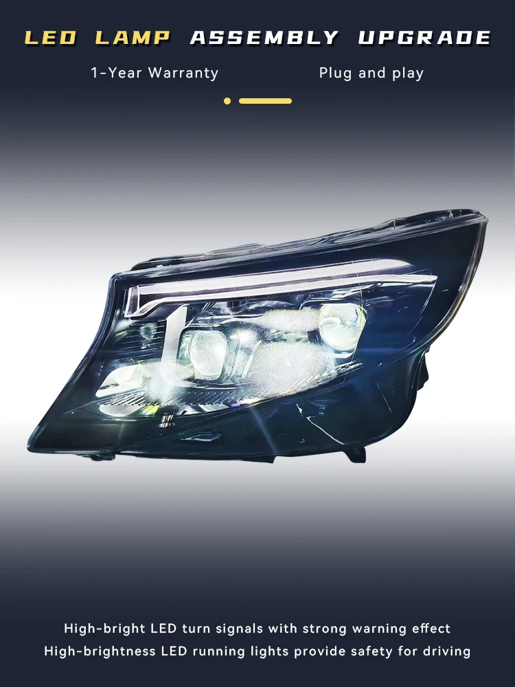 Car Lamp For Benz Vito 2016-2023 W447 Dynamic Light LED Turn Signal DRL Headlight HID Projector Lens Refit Auto Tool Accessories
Car Lamp For Benz Vito 2016-2023 W447 Dynamic Light LED Turn Signal DRL Headlight HID Projector Lens Refit Auto Tool Accessories