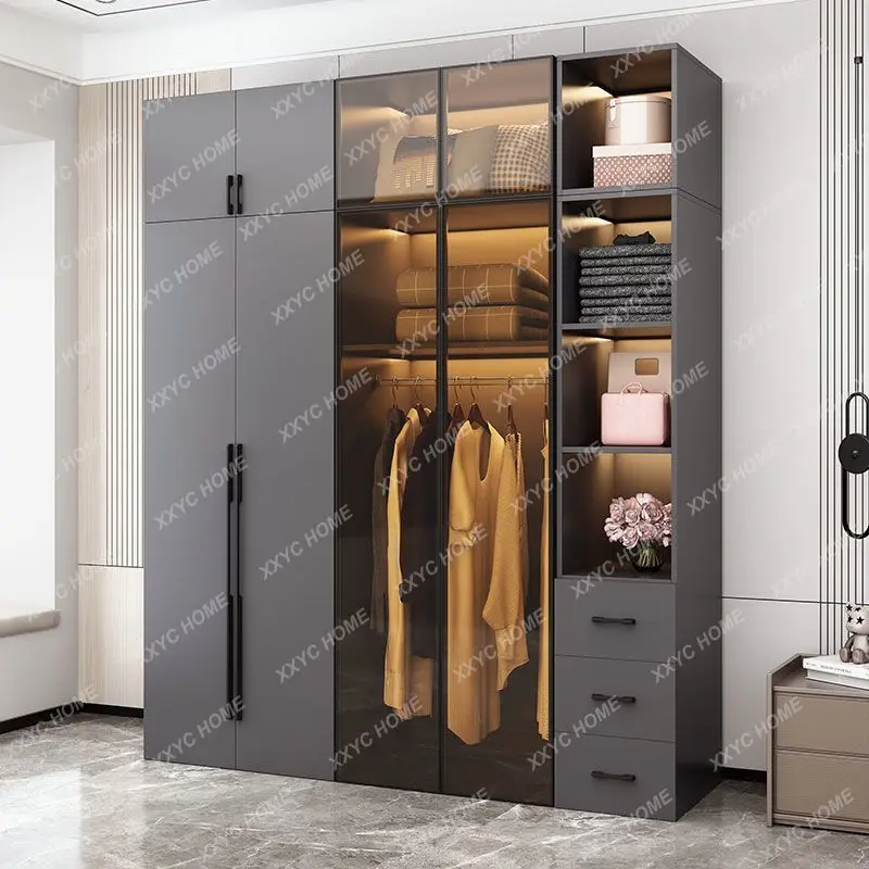 Wardrobe Bedroom Solid Wood Modern Minimalist Storage Simple Glass Door Wardrobe
Wardrobe Bedroom Solid Wood Modern Minimalist Storage Simple Glass Door Wardrobe