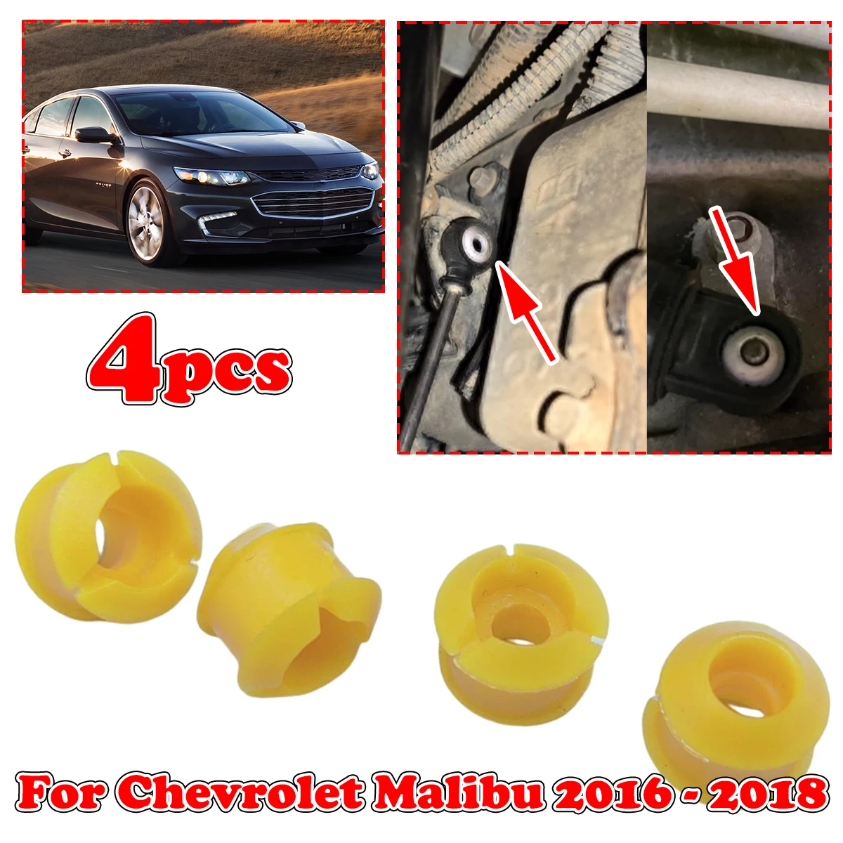 4x Shift Cable Bushing For Chevrolet Malibu 2016 - 2018 Shifting Fix Gear Selector Change Lever Linkage End Pivot Grommet Trans
4x Shift Cable Bushing For Chevrolet Malibu 2016 - 2018 Shifting Fix Gear Selector Change Lever Linkage End Pivot Grommet Trans