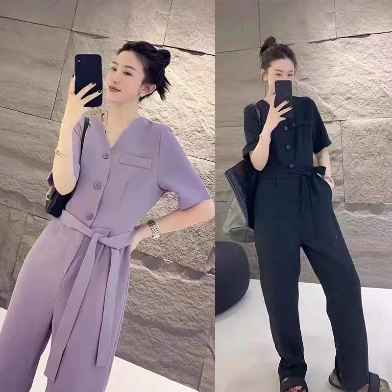 2025 New Women's High Waist V-Ne Wide Leg Jumpsuit Set Workwear Sle Comfortable Fit European Faion Sensation
2025 New Women's High Waist V-Ne Wide Leg Jumpsuit Set Workwear Sle Comfortable Fit European Faion Sensation