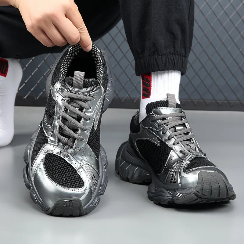 Couple stapler dad shoes 2025 new retro thick sole heightening old versatile sneakers
Couple stapler dad shoes 2025 new retro thick sole heightening old versatile sneakers