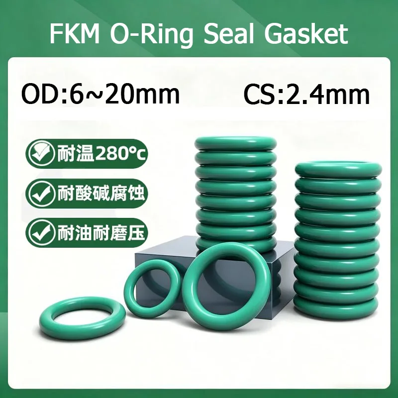 CS 2.4mm FKM O-Ring Seal Gasket FPM Oil Pressuer And Wear Resistant Automobile Fluororubber Oring Thickness OD6-20mm
CS 2.4mm FKM O-Ring Seal Gasket FPM Oil Pressuer And Wear Resistant Automobile Fluororubber Oring Thickness OD6-20mm