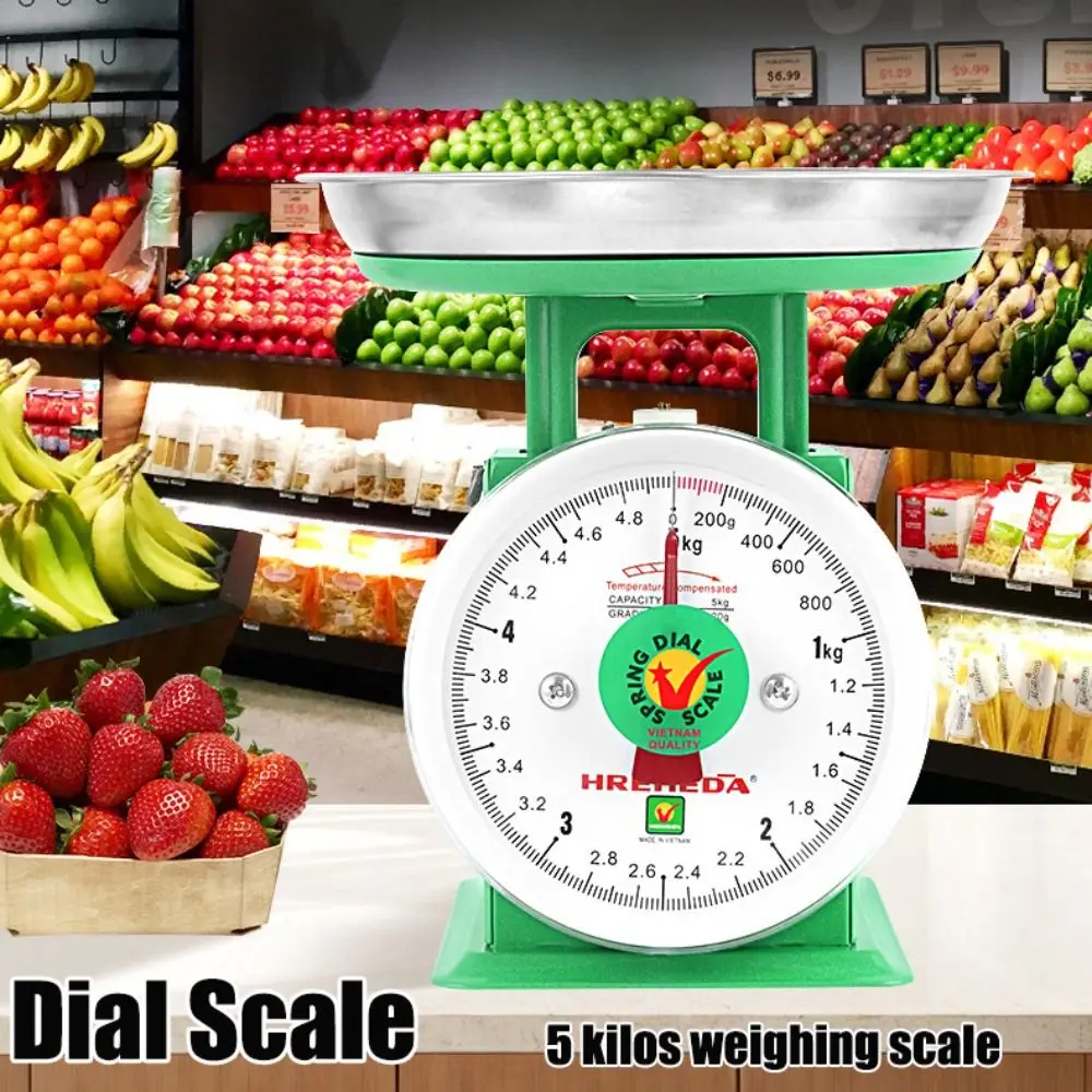 New 5 Kilos Weighing Scale Big Green Spring Scale Dial Scale Food Meat
New 5 Kilos Weighing Scale Big Green Spring Scale Dial Scale Food Meat