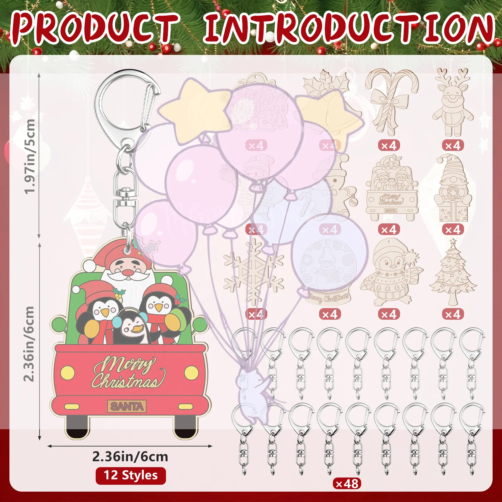 48 шт. цвет ваши собственные брелки оптом 12 стилей DIY раскраска деревянный пустой брелок (Рождество)
48 шт. цвет ваши собственные брелки оптом 12 стилей DIY раскраска деревянный пустой брелок (Рождество)