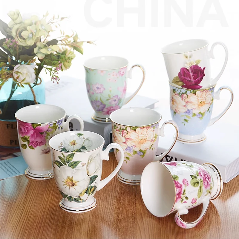 350ML Bone China Ceramic Coffee Mug Cafe Floral Painting Cup Creative Ceramic Milk Tea Cup Vintage Tea Ceremony Drinkware
350ML Bone China Ceramic Coffee Mug Cafe Floral Painting Cup Creative Ceramic Milk Tea Cup Vintage Tea Ceremony Drinkware