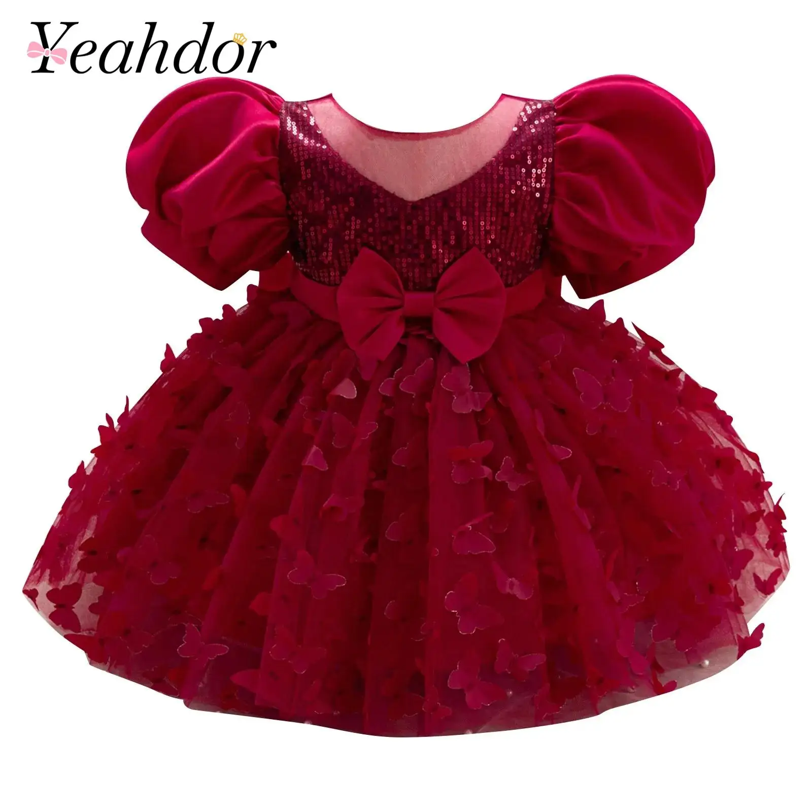 Little Girls Cute Princess Dress Wedding Party Dress Toddlers Bows Tulle Gowns for 1st Birthday Christening Wear Baptism Gown
Little Girls Cute Princess Dress Wedding Party Dress Toddlers Bows Tulle Gowns for 1st Birthday Christening Wear Baptism Gown