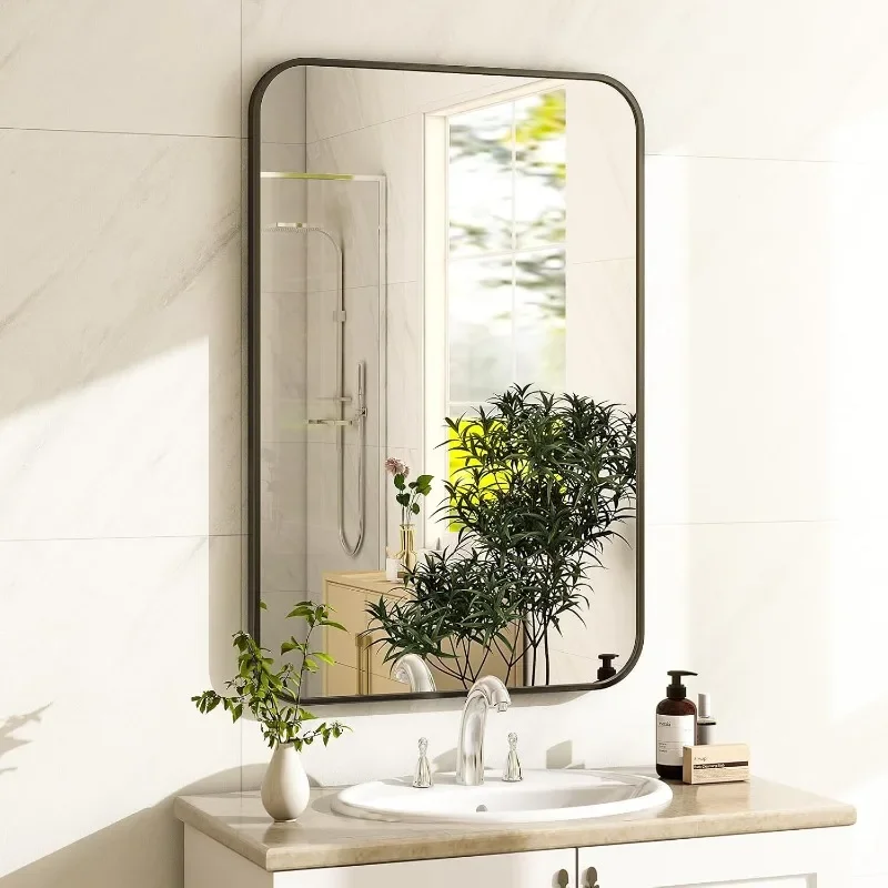 Rectangular Bathroom Mirror 36'' x 24'' Black Bathroom Wall Mirror Aluminum Frame Wall-Mounted Mirrors
Rectangular Bathroom Mirror 36'' x 24'' Black Bathroom Wall Mirror Aluminum Frame Wall-Mounted Mirrors