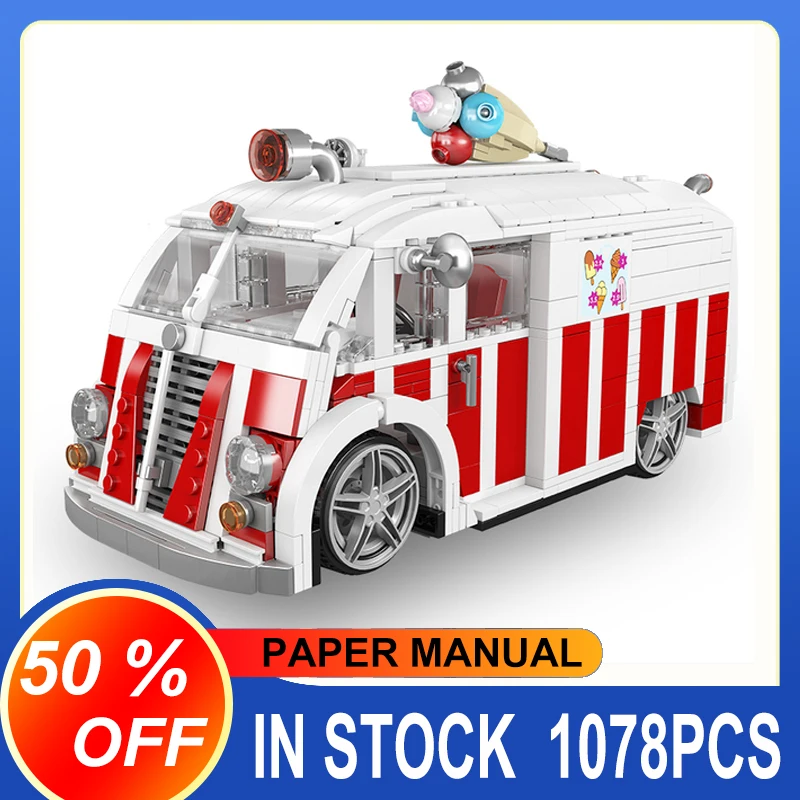 MOULD KING 10039 Technical Ice Cream Truck Sport Car Toys Building Blocks Bricks Educational Toys for Kids Birthday Gifts
MOULD KING 10039 Technical Ice Cream Truck Sport Car Toys Building Blocks Bricks Educational Toys for Kids Birthday Gifts