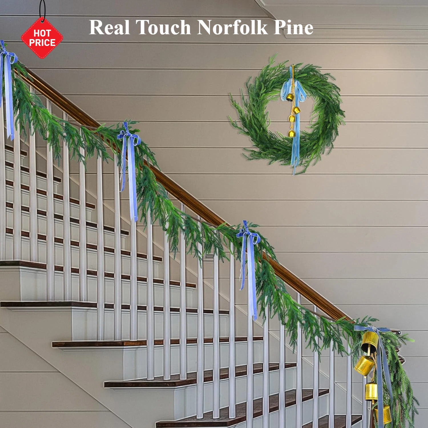 Real Touch Norfolk Pine Garland Artificial Christmas Green Long Faux Pine for Holiday Window Fireplace Mantle Indoor Outdoor
Real Touch Norfolk Pine Garland Artificial Christmas Green Long Faux Pine for Holiday Window Fireplace Mantle Indoor Outdoor