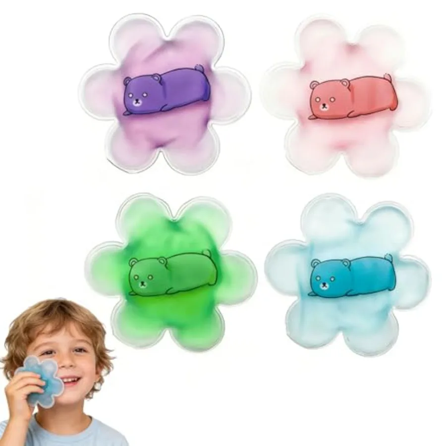 Boo Boo Ice Packs 4-Pack, Reusable Soft Flexible Child-Safe Hot Cold Pads for Toddler Daily Comfort Care
Boo Boo Ice Packs 4-Pack, Reusable Soft Flexible Child-Safe Hot Cold Pads for Toddler Daily Comfort Care