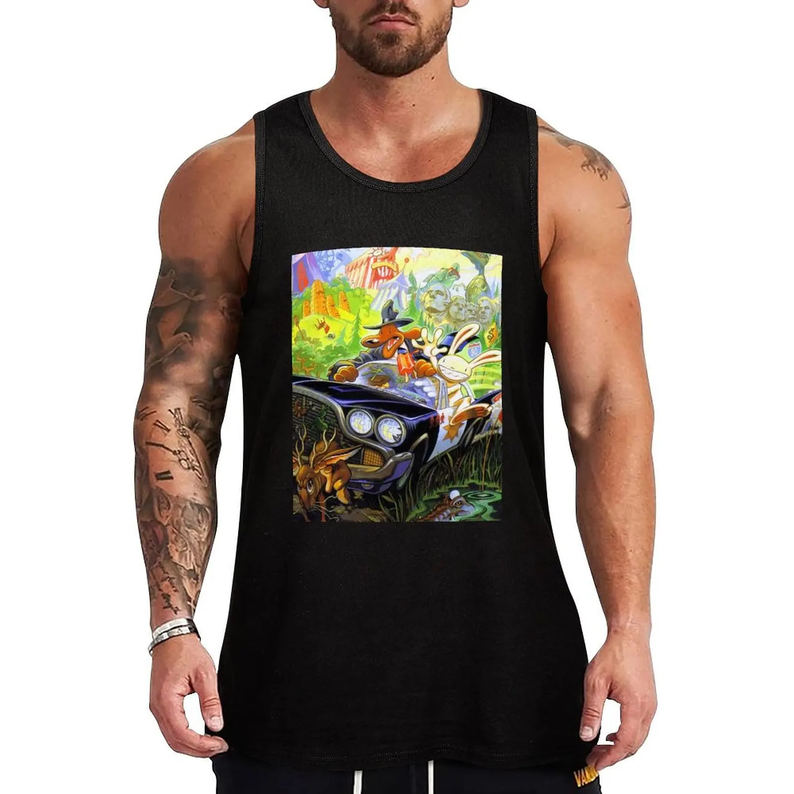 Sam & Max (High Contrast) Tank Top Vintage Graphic Tank Top Retro Print Sleeveless Tee
Sam & Max (High Contrast) Tank Top Vintage Graphic Tank Top Retro Print Sleeveless Tee
