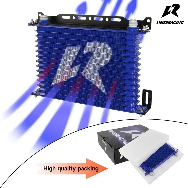 15 Row Oil Cooler Universal LR +Mounting Bracket 262MM 10AN Engine Aluminum Black/Blue
15 Row Oil Cooler Universal LR +Mounting Bracket 262MM 10AN Engine Aluminum Black/Blue
