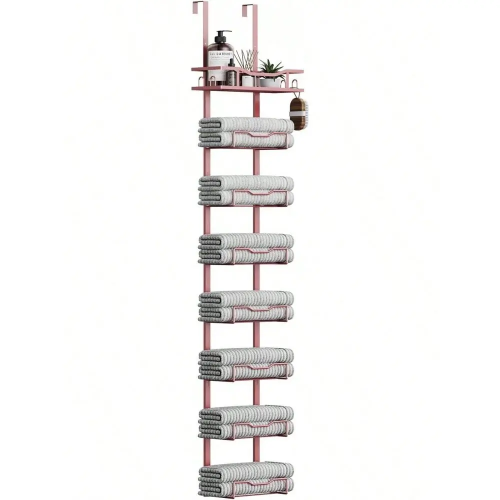 Hanging Towel Racks For Bathroom No Drill Over The Door 6Tier Bath Towel Storage Organizer For Small Bathrooms, Back Door Tiere
Hanging Towel Racks For Bathroom No Drill Over The Door 6Tier Bath Towel Storage Organizer For Small Bathrooms, Back Door Tiere
