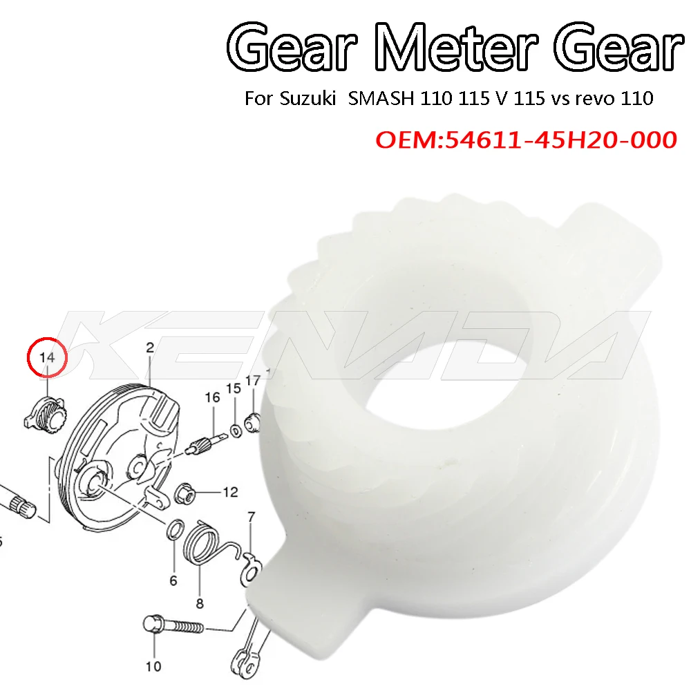 For Suzuki SMASH 110 115 V 115 vs revo 110 Speedometer Driven Gear Meter Gear 54611-45H20-000
For Suzuki SMASH 110 115 V 115 vs revo 110 Speedometer Driven Gear Meter Gear 54611-45H20-000