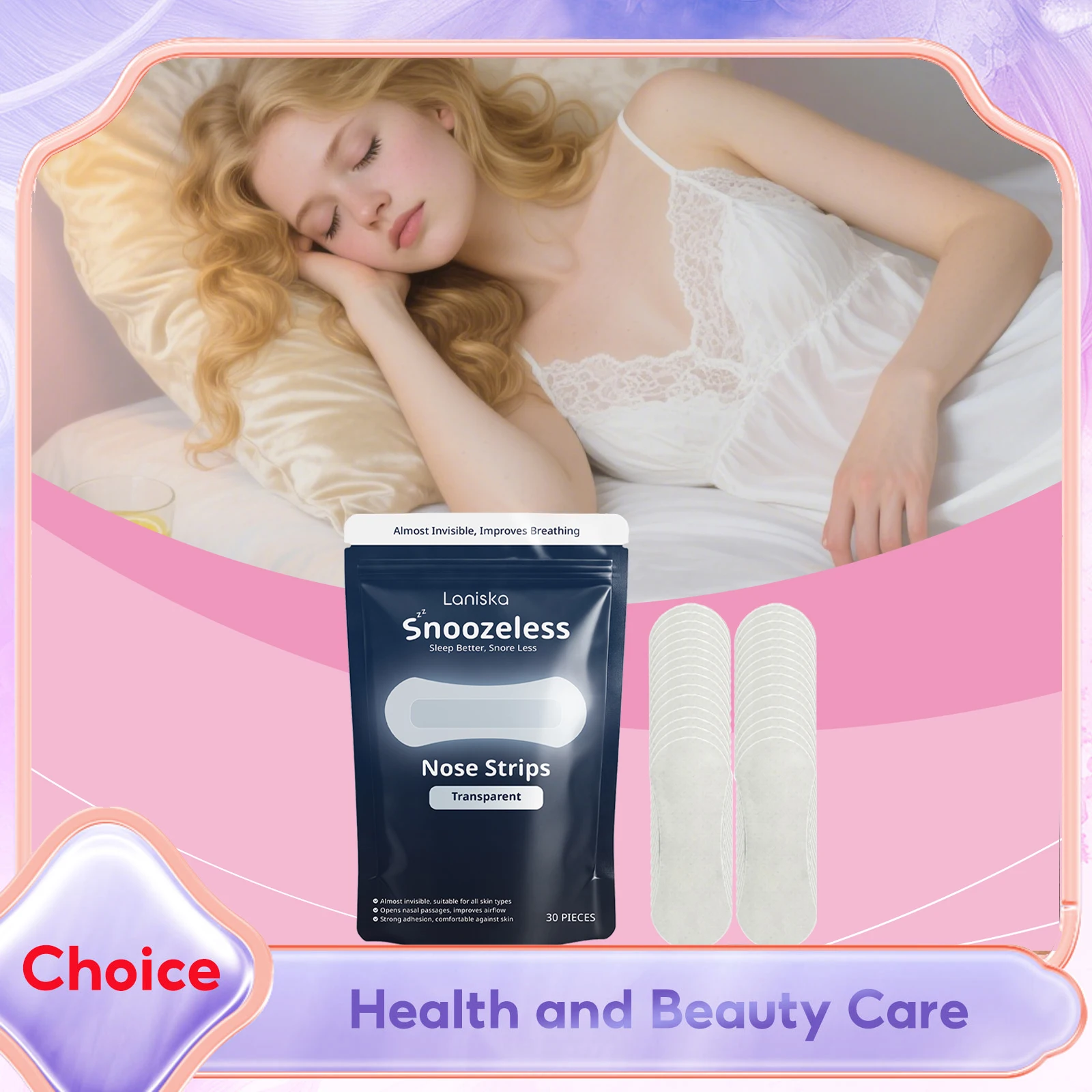 Пластыри для носа Sleep Nasal Strips: нежный комфорт, облегчение храпа, с витамином Е, улучшают дыхание, улучшают сон, для дневного и ночного использования.
Пластыри для носа Sleep Nasal Strips: нежный комфорт, облегчение храпа, с витамином Е, улучшают дыхание, улучшают сон, для дневного и ночного использования.