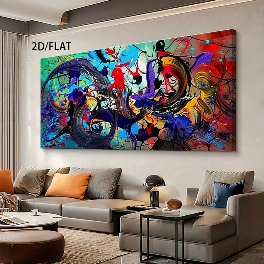 2D/FLAT Modern Abstract Colorful Flow Canvas Wall Art - Frameless Passionate Color Collisions Canvas Print for Living Room Decor
2D/FLAT Modern Abstract Colorful Flow Canvas Wall Art - Frameless Passionate Color Collisions Canvas Print for Living Room Decor