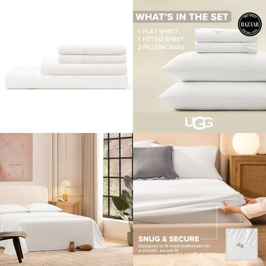 Hedi Sheet Set 4-Piece Luxury Cooling Sheets Deep Pockets Premium Bedding with 2 Pillow Shams Hypoallergenic Machine Washable S
Hedi Sheet Set 4-Piece Luxury Cooling Sheets Deep Pockets Premium Bedding with 2 Pillow Shams Hypoallergenic Machine Washable S
