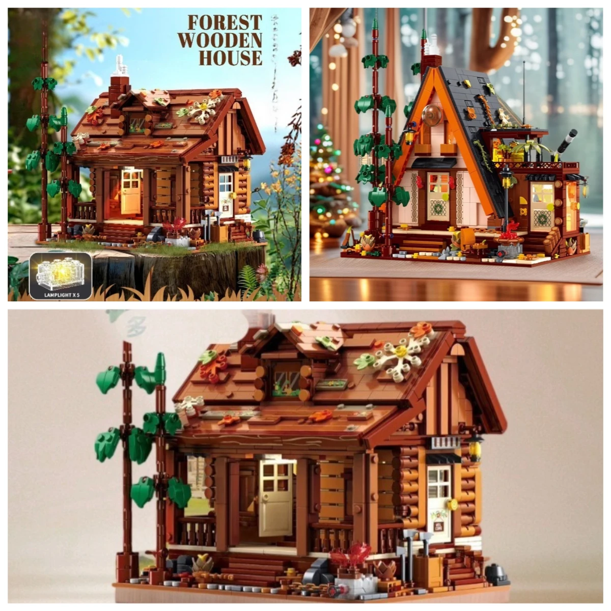 MOC Forest Log Cabin Lakehouse Building Blocks Set Triangle Tree Flower House Hut Toy For Children Birthday Holiday Special Gift
MOC Forest Log Cabin Lakehouse Building Blocks Set Triangle Tree Flower House Hut Toy For Children Birthday Holiday Special Gift