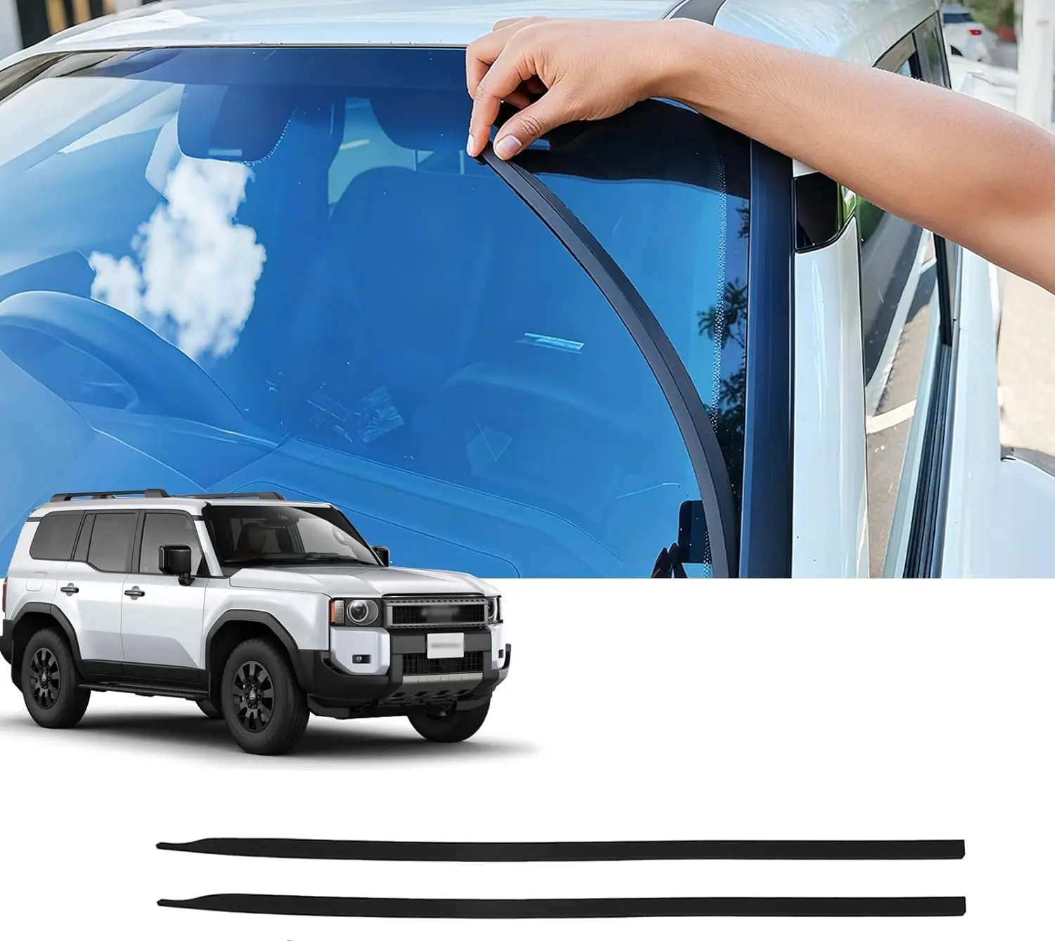 Front Windshield Silicone Strip for 2024 2025 2026 Toyota Land Cruiser 250 1958 Prado LC250 Window Sealing Strip
Front Windshield Silicone Strip for 2024 2025 2026 Toyota Land Cruiser 250 1958 Prado LC250 Window Sealing Strip