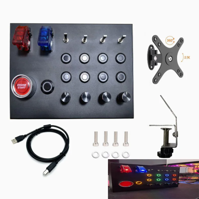 Simulates Racing Car Central Control Box Multifunctional Control Button Box PC USB for Fanatec Thrustmaster
Simulates Racing Car Central Control Box Multifunctional Control Button Box PC USB for Fanatec Thrustmaster