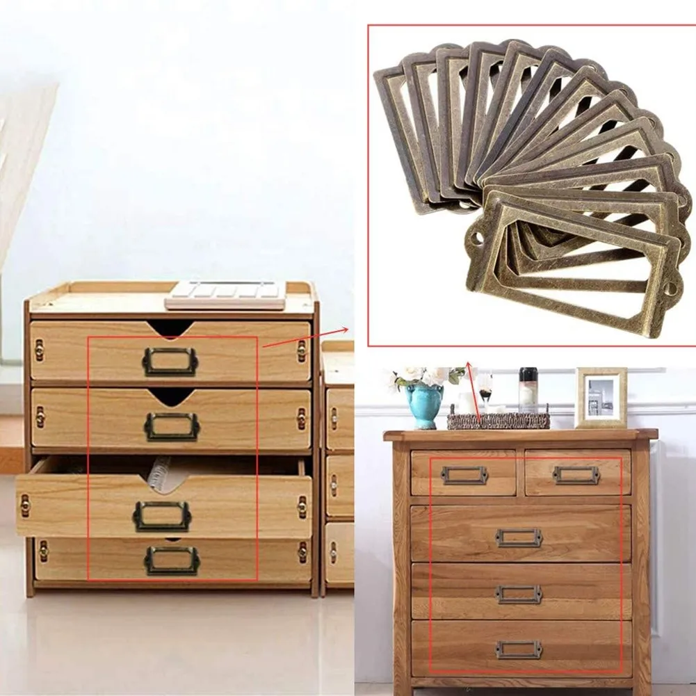 30 Pack Antique Bronze Drawer Tag Holders with Screws for Cabinet Drawers Filing Cabinets Jewelry Boxes and Wine Cellars
30 Pack Antique Bronze Drawer Tag Holders with Screws for Cabinet Drawers Filing Cabinets Jewelry Boxes and Wine Cellars