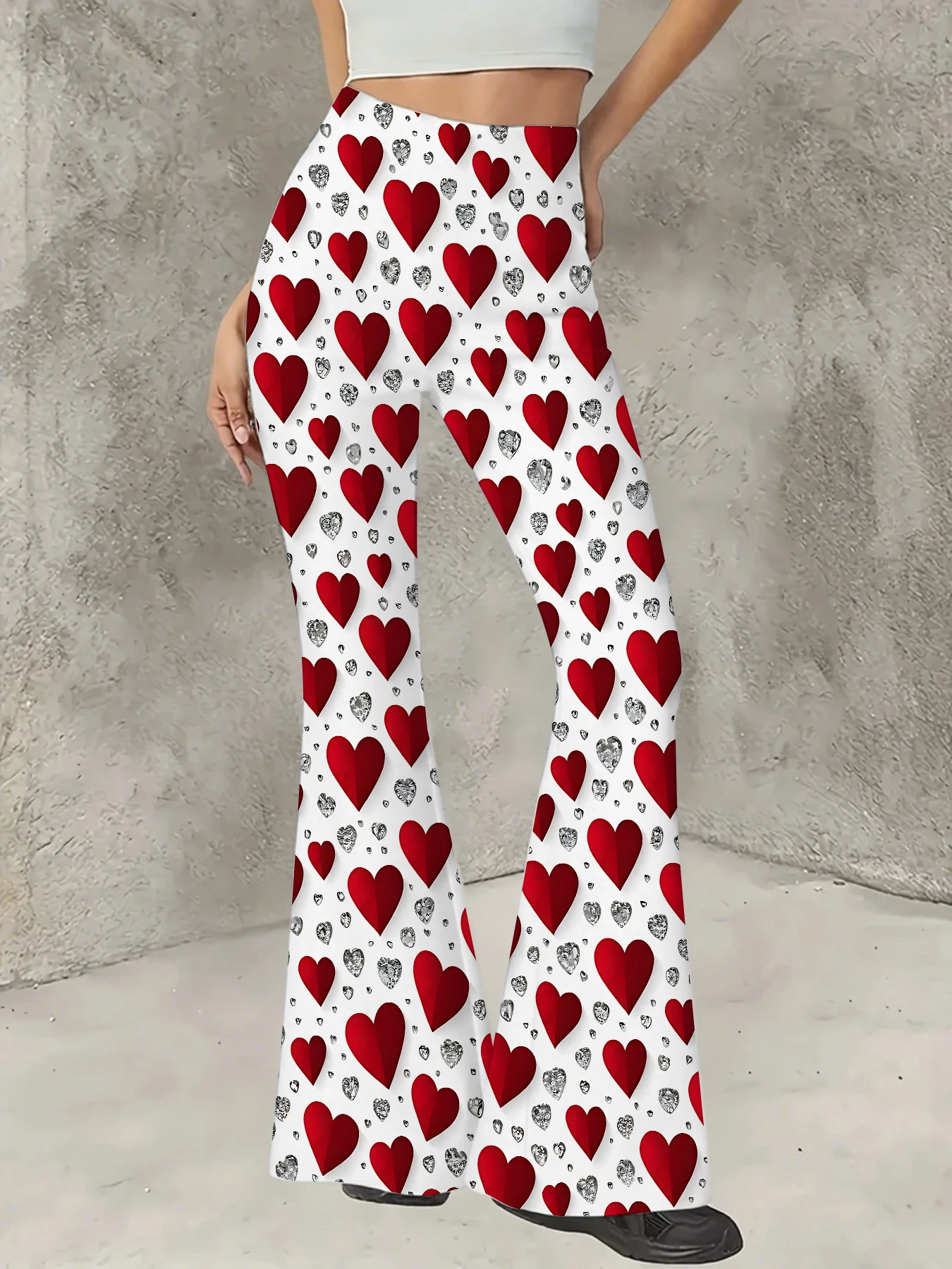 Y2K Graphic Print Flare Pants Women High Waist Knit Bell Bottom Trousers
Y2K Graphic Print Flare Pants Women High Waist Knit Bell Bottom Trousers
