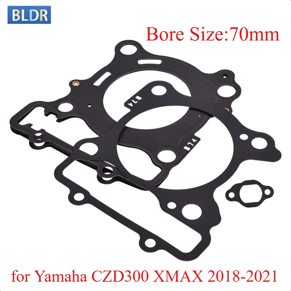 70mm Motorcycle Complete Full Cylinder Head Overhaul Gasket Mat Pad Kit B74-E1181-00-00 for Yamaha CZD300 XMAX 2018-2021
70mm Motorcycle Complete Full Cylinder Head Overhaul Gasket Mat Pad Kit B74-E1181-00-00 for Yamaha CZD300 XMAX 2018-2021