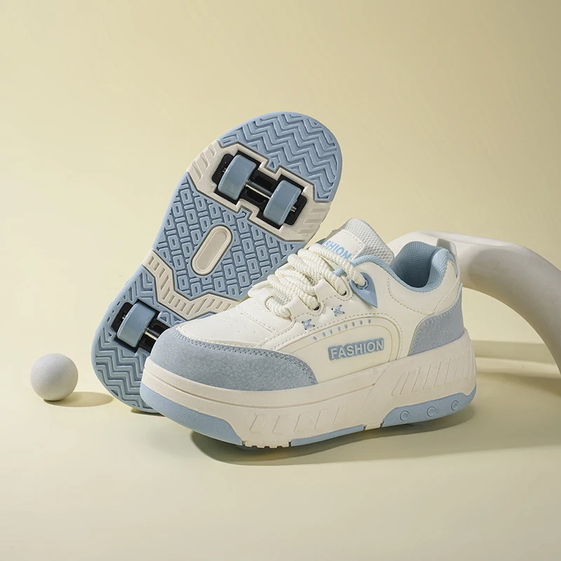 Leather surface roller skates casual sports running shoes for boys and girls
Leather surface roller skates casual sports running shoes for boys and girls