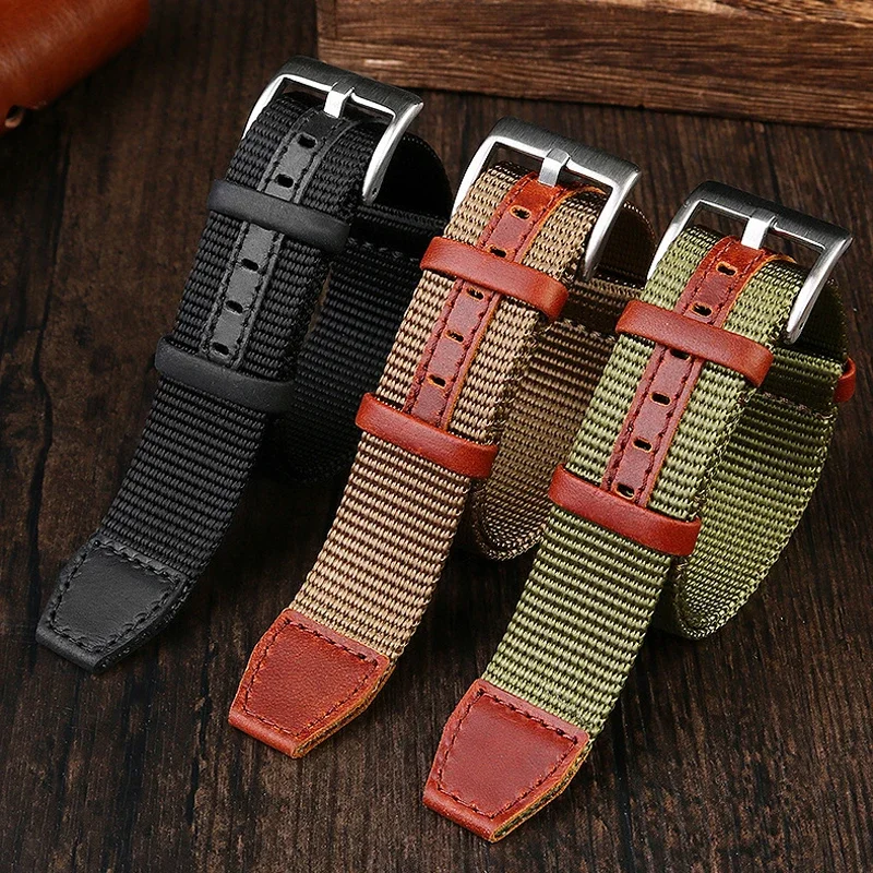 Nylon &Leather watch strap 20mm watch strap 22mm watch band watchbands Adapt to all kinds of military watches UTHAI G22
Nylon &Leather watch strap 20mm watch strap 22mm watch band watchbands Adapt to all kinds of military watches UTHAI G22