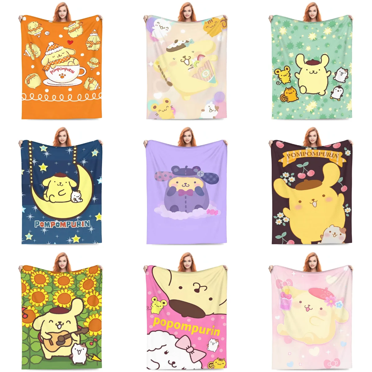 Pom Pom Purin Halloween Warm Soft Blanket Travel Office Plush Throw Blanket Outdoor Flannel Bedspread Sofa Bed Cover
Pom Pom Purin Halloween Warm Soft Blanket Travel Office Plush Throw Blanket Outdoor Flannel Bedspread Sofa Bed Cover