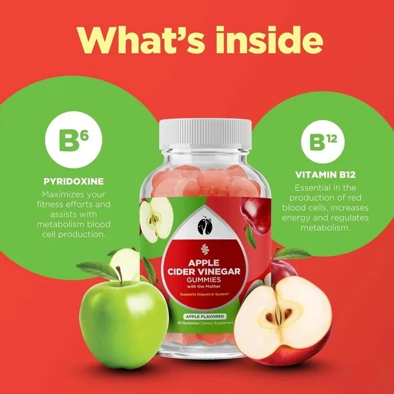 Apple cider vinegar 60 gummies ACV vegetarian gummies, supporting digestive and intestinal health and energy support supplements
Apple cider vinegar 60 gummies ACV vegetarian gummies, supporting digestive and intestinal health and energy support supplements