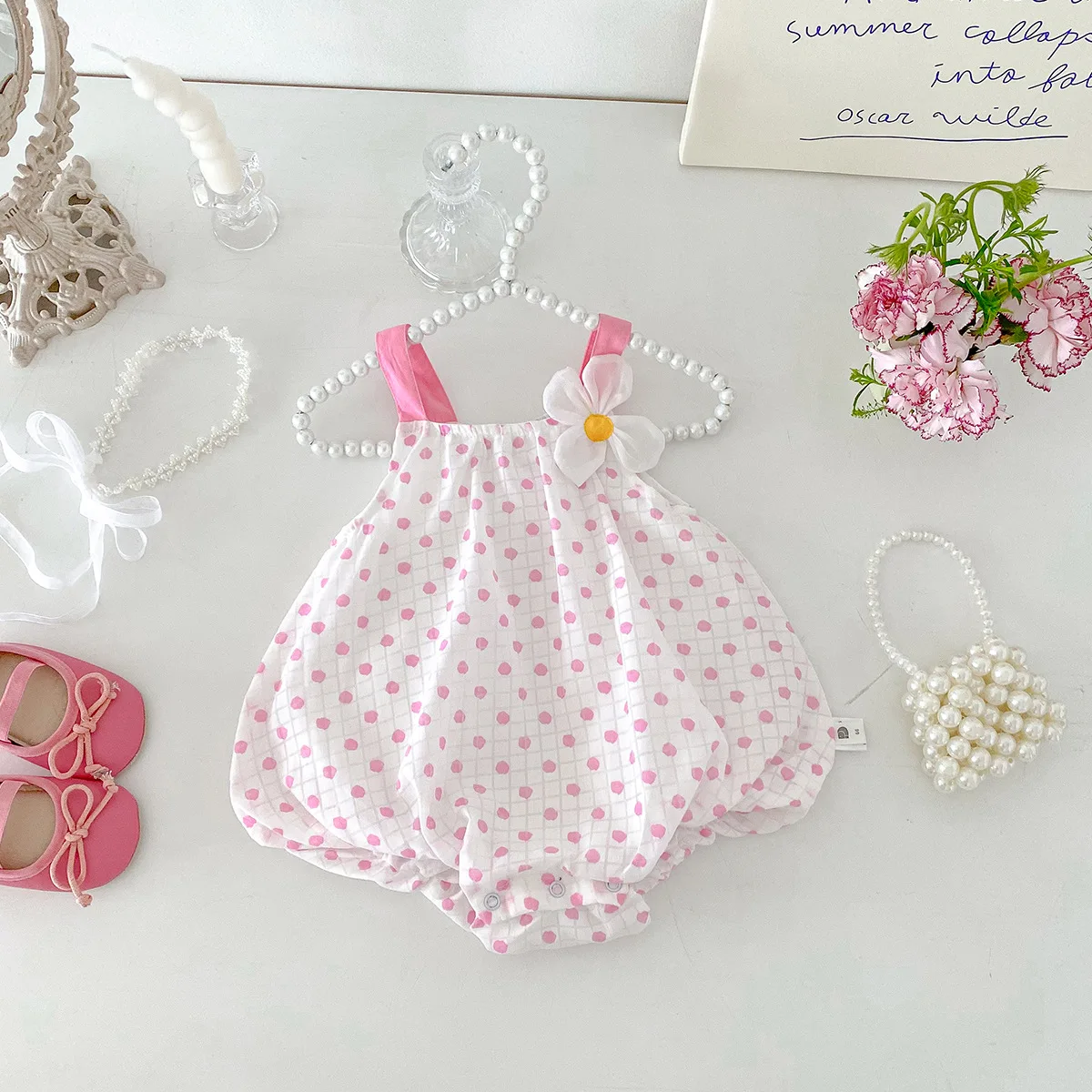 Korean children's clothing ins baby jumpsuit 0-2 years old female baby hundred day wave point suspender bag fart clothes
Korean children's clothing ins baby jumpsuit 0-2 years old female baby hundred day wave point suspender bag fart clothes