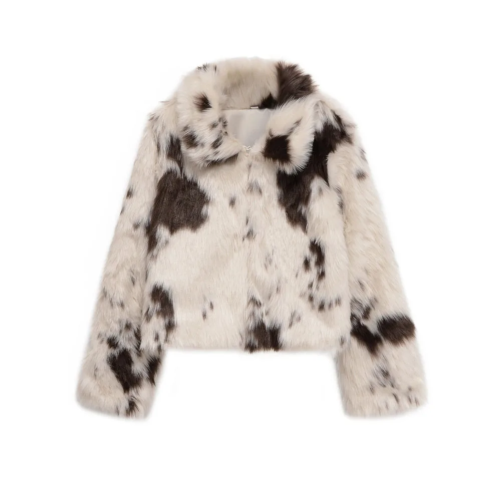 Winter new women's commuting style versatile faux fur animal pattern jacket
Winter new women's commuting style versatile faux fur animal pattern jacket