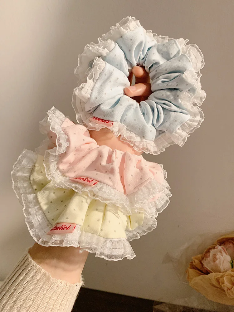 Korean Sle Cute Blue Lace Hair Ties Women's Lazy Bun Hair Ba Faionable Hair Accories Large Size Elastic Hair Ba
Korean Sle Cute Blue Lace Hair Ties Women's Lazy Bun Hair Ba Faionable Hair Accories Large Size Elastic Hair Ba