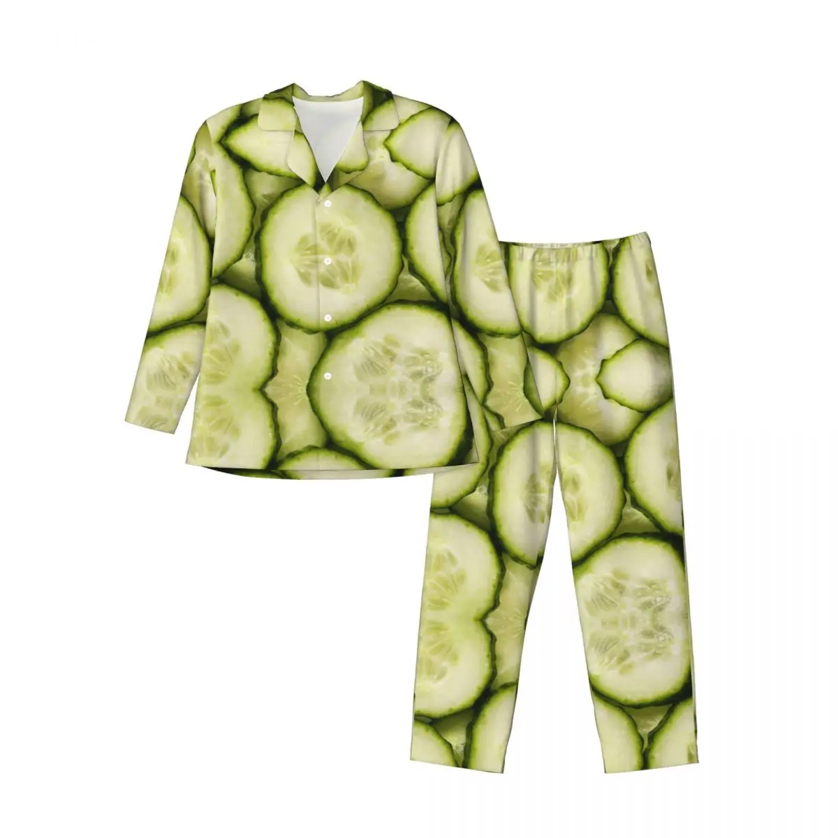 Cucumbers Long-sleeved Trousers Pajamas for Men Autumn and Winter Homewear Sleepwear Sets
Cucumbers Long-sleeved Trousers Pajamas for Men Autumn and Winter Homewear Sleepwear Sets