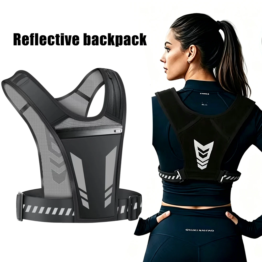 New sporty and stylish water bottle bag for cycling, night running, large capacity reflective double shoulder vest bag, hiking
New sporty and stylish water bottle bag for cycling, night running, large capacity reflective double shoulder vest bag, hiking
